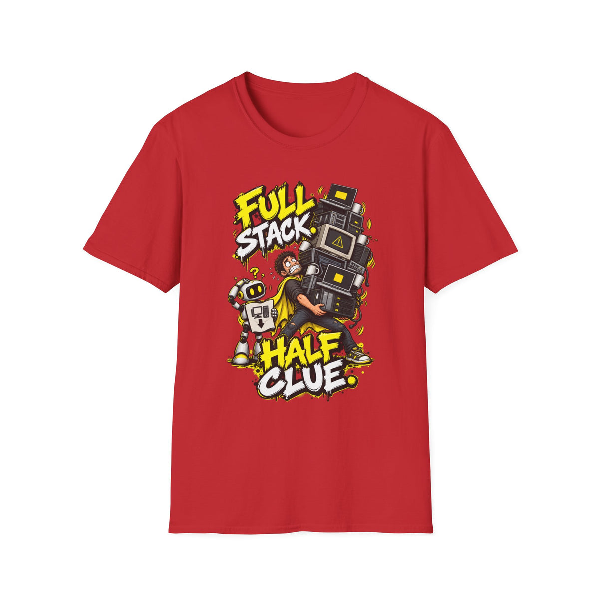 Full Stack Half Caffe Programmer T-Shirt